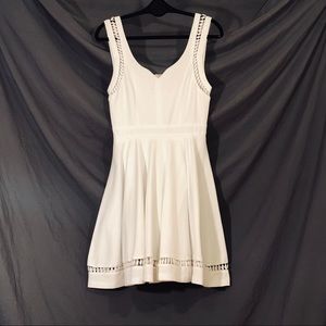White Emmelee Fit and Flare, A-Line Dress